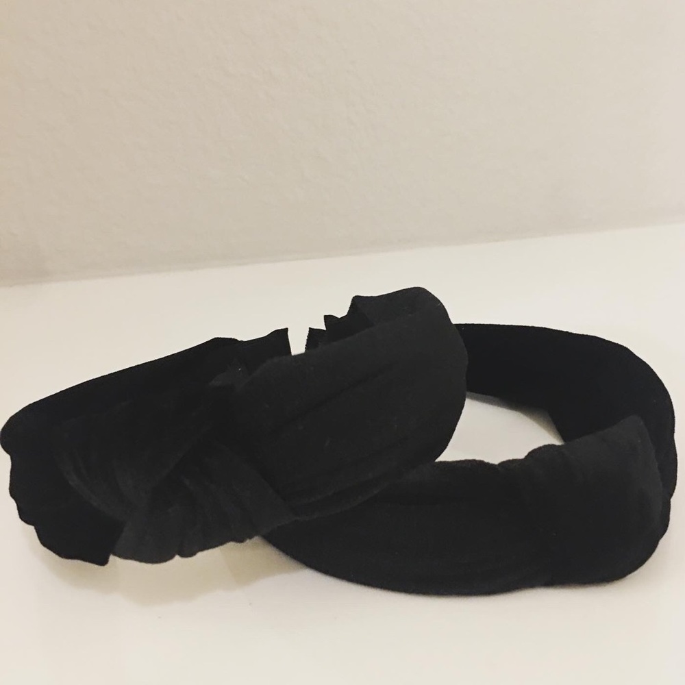 Black Velvet Topknot Headbands